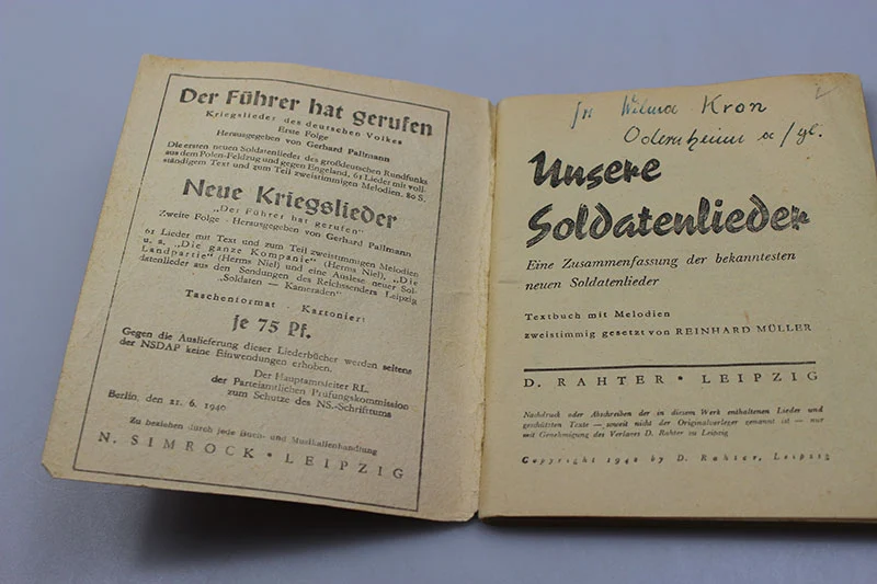 „Unsere Soldatenlieder“ 1942