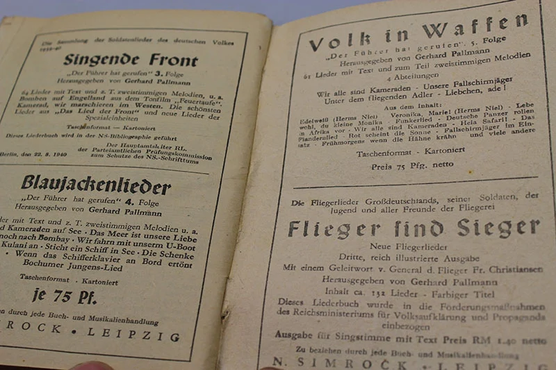 „Unsere Soldatenlieder“ 1942