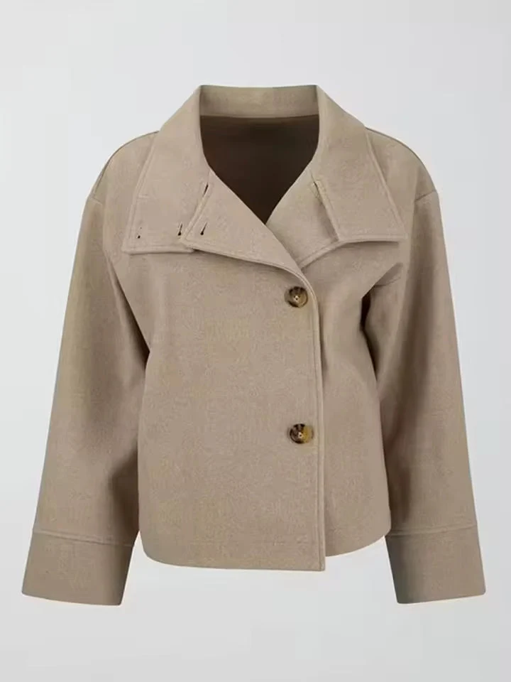Drune | Damen Kurzer Übergröße Trenchcoat für Den Herbst