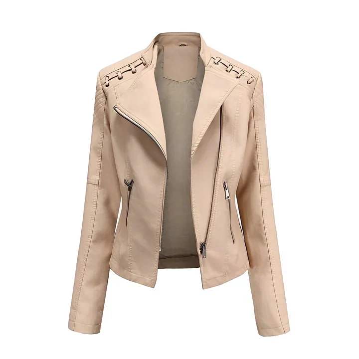 Drune | pu-lederjacke mit reibverschluss