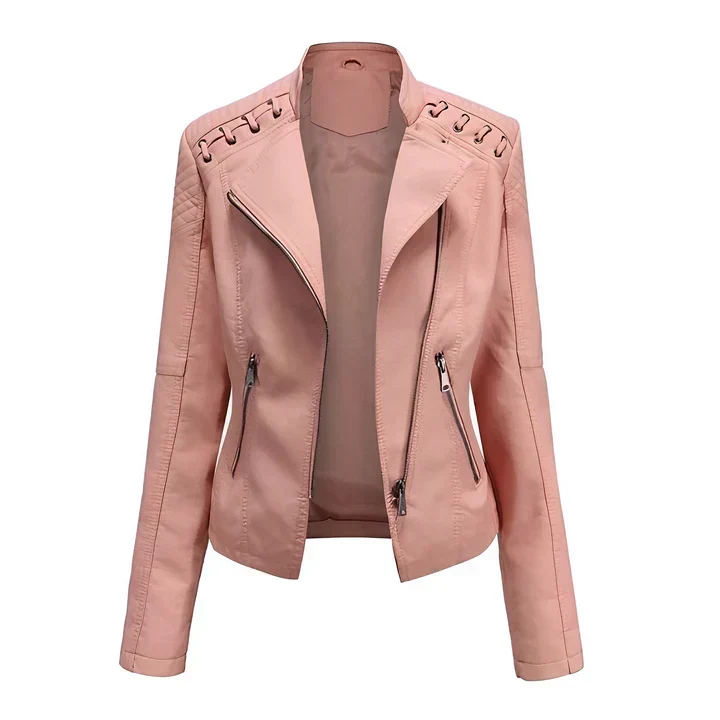 Drune | pu-lederjacke mit reibverschluss