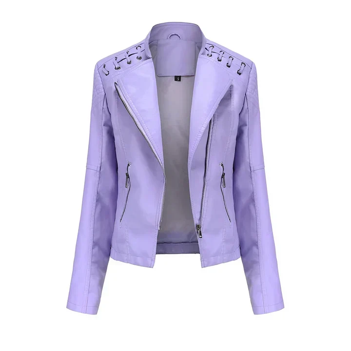 Drune | pu-lederjacke mit reibverschluss