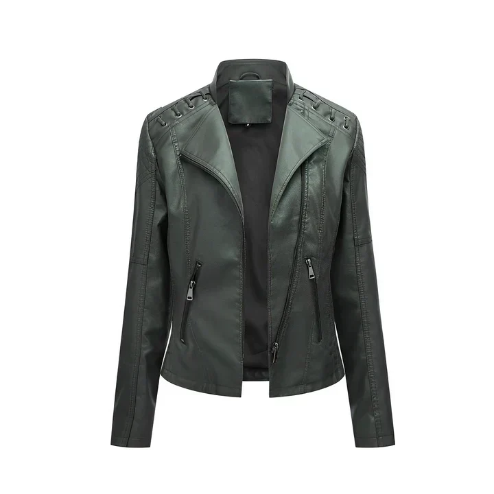 Drune | pu-lederjacke mit reibverschluss