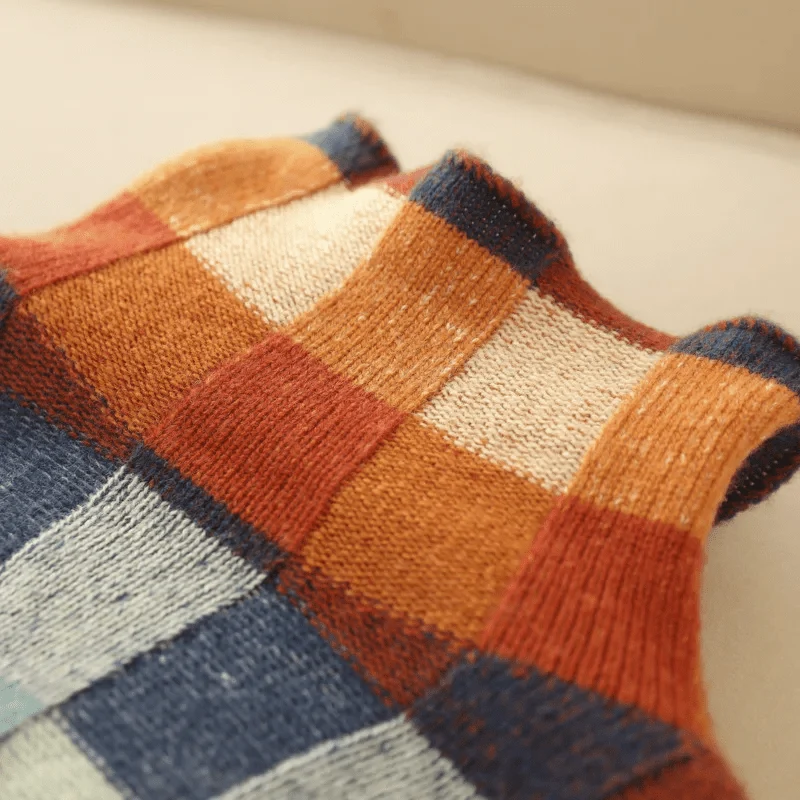Drune | Gemütliche Couture Cashmere Patchwork Rollkragenpullover