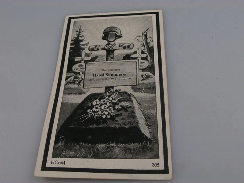 Sterbebilder Gebirgsjäger ( wahrscheinlich das 100. Regiment ) Italien 4/8/44