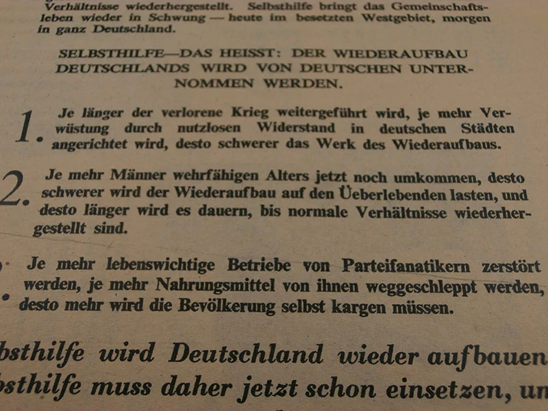 Alliierte Propagandabroschüre