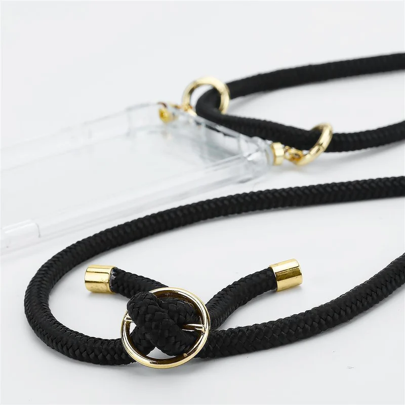 Cadorabo Handy Kette kompatibel mit Asus ZenFone 6 Silikon Schutzhülle mit Gold Ringen, Kordel Band und abnehmbarem Etui