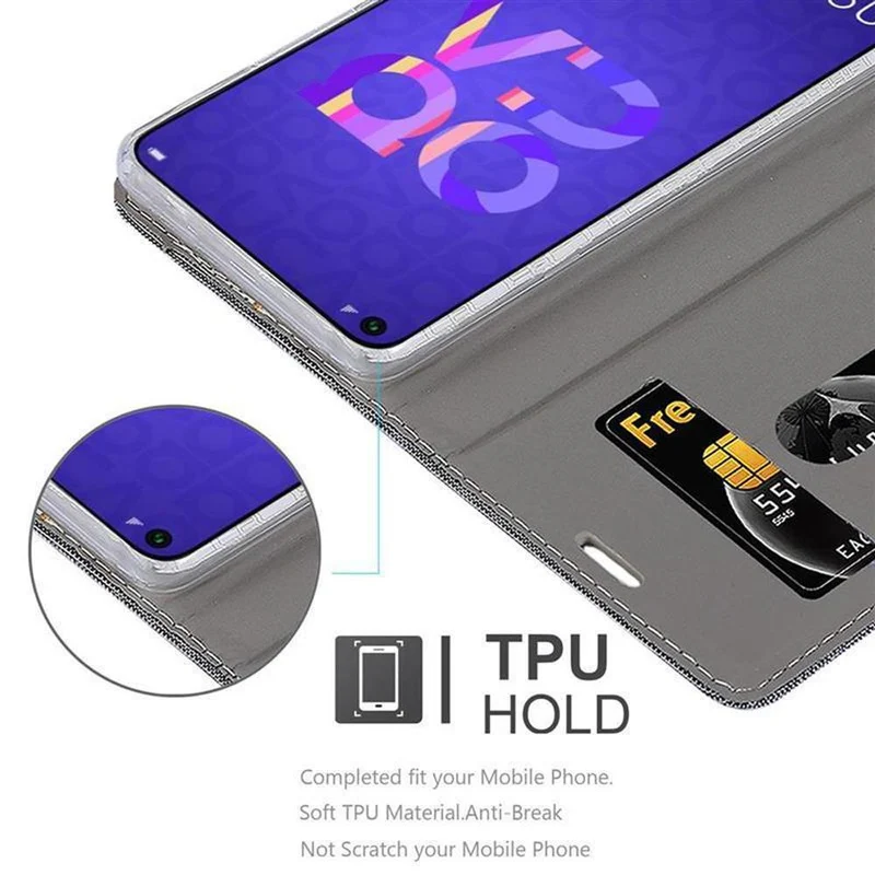 Cadorabo Hülle kompatibel mit Huawei NOVA 5 / 5 PRO Schutzhülle mit Magnetverschluss, Standfunktion und Kartenfach