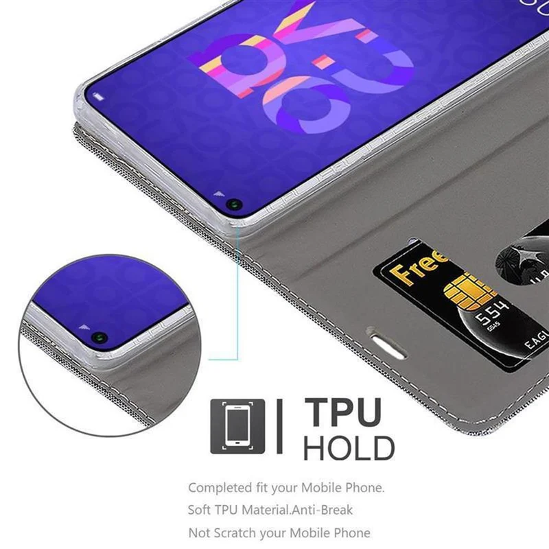 Cadorabo Hülle kompatibel mit Huawei NOVA 5 / 5 PRO Schutzhülle mit Magnetverschluss, Standfunktion und Kartenfach