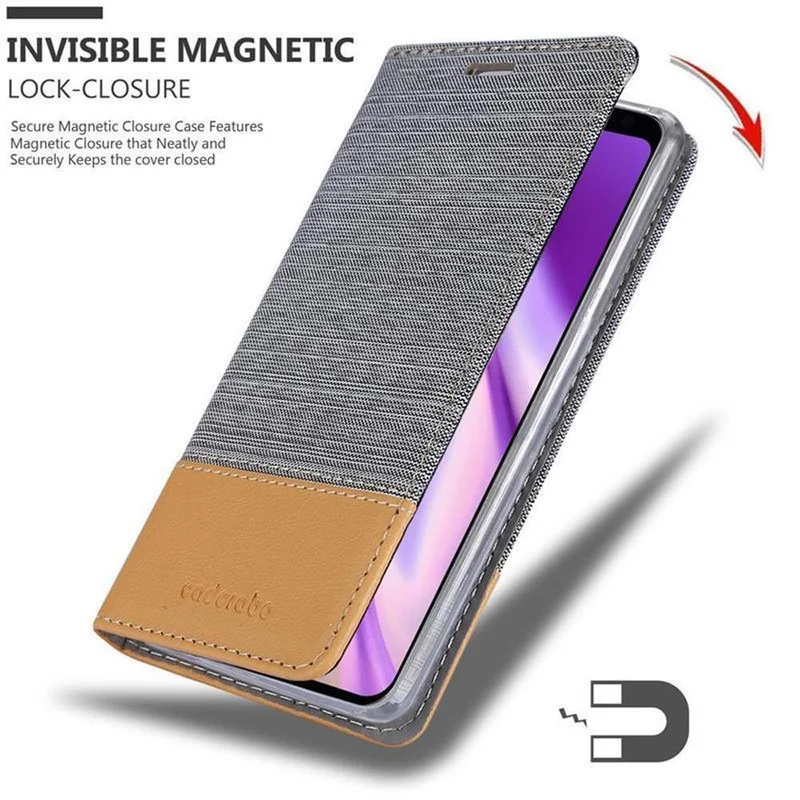 Cadorabo Hülle kompatibel mit Google PIXEL 4 XL Schutzhülle mit Magnetverschluss, Standfunktion und Kartenfach