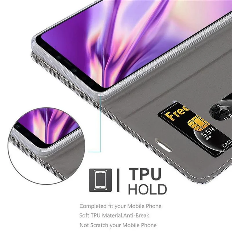 Cadorabo Hülle kompatibel mit Google PIXEL 4 XL Schutzhülle mit Magnetverschluss, Standfunktion und Kartenfach