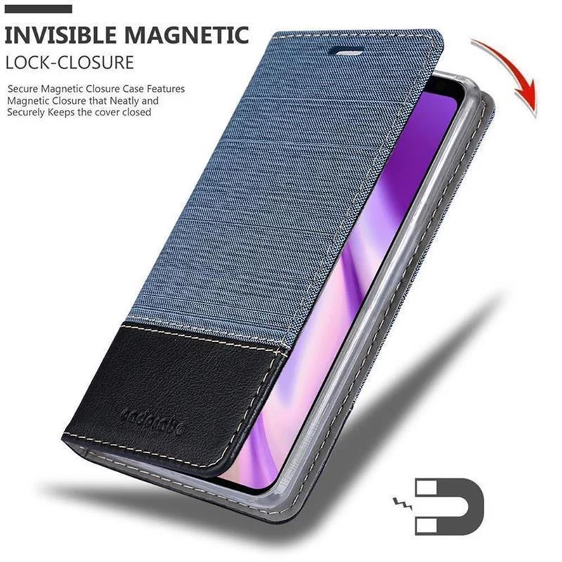 Cadorabo Hülle kompatibel mit Google PIXEL 4 XL Schutzhülle mit Magnetverschluss, Standfunktion und Kartenfach