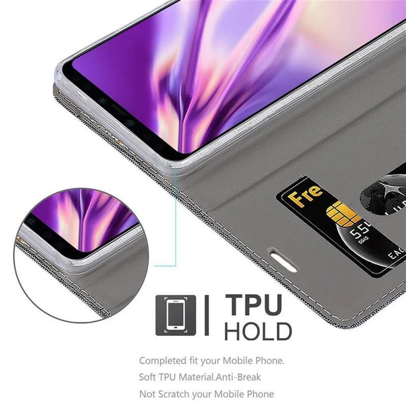 Cadorabo Hülle kompatibel mit Google PIXEL 4 Schutzhülle mit Magnetverschluss, Standfunktion und Kartenfach