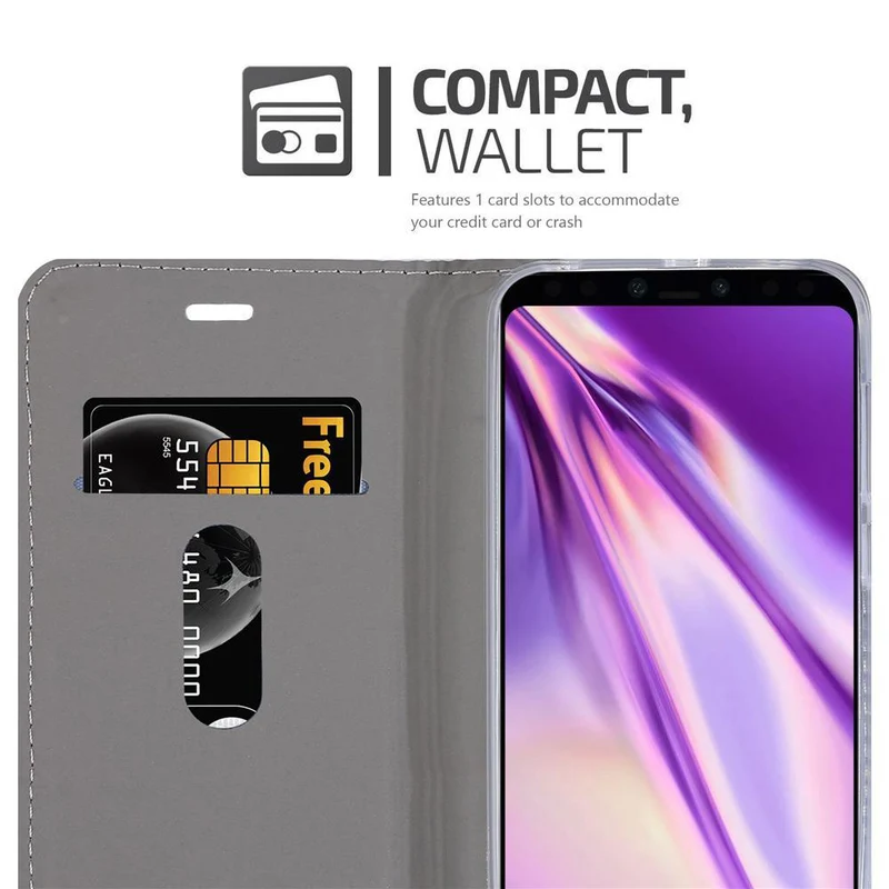 Cadorabo Hülle kompatibel mit Google PIXEL 4 Schutzhülle mit Magnetverschluss, Standfunktion und Kartenfach