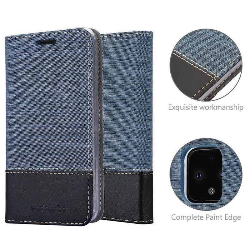 Cadorabo Hülle kompatibel mit Google PIXEL 4 Schutzhülle mit Magnetverschluss, Standfunktion und Kartenfach