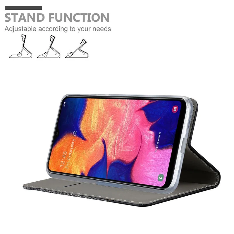 Cadorabo Hülle kompatibel mit Samsung Galaxy A10 / M10 Schutzhülle mit Magnetverschluss, Standfunktion und Kartenfach