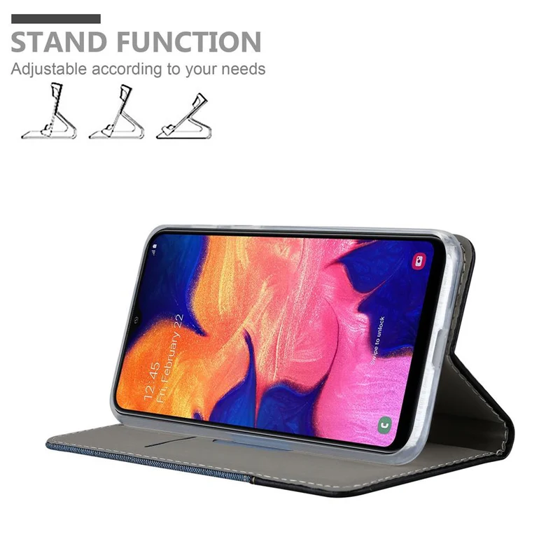 Cadorabo Hülle kompatibel mit Samsung Galaxy A10 / M10 Schutzhülle mit Magnetverschluss, Standfunktion und Kartenfach