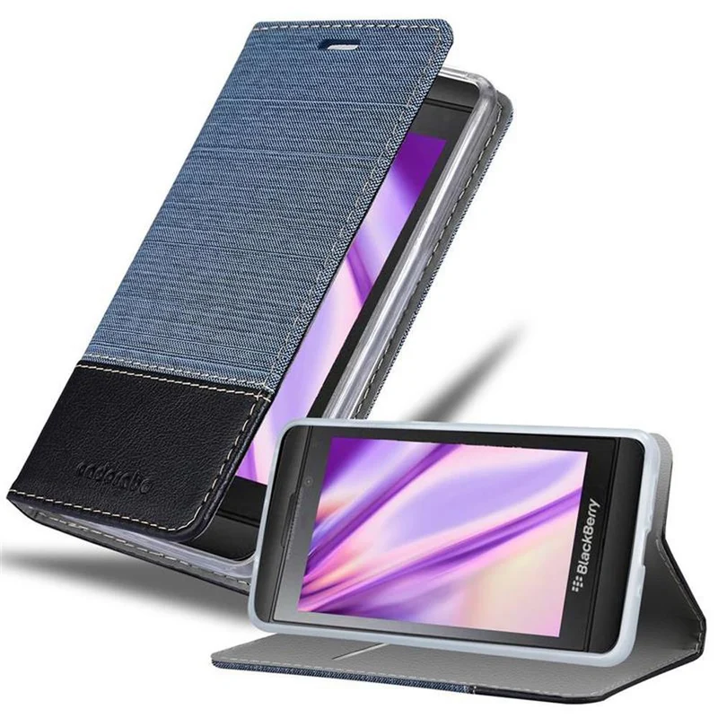 Cadorabo Hülle kompatibel mit Blackberry Z10 Schutzhülle mit Magnetverschluss, Standfunktion und Kartenfach