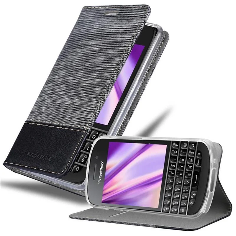 Cadorabo Hülle kompatibel mit Blackberry Q10 Schutzhülle mit Magnetverschluss, Standfunktion und Kartenfach