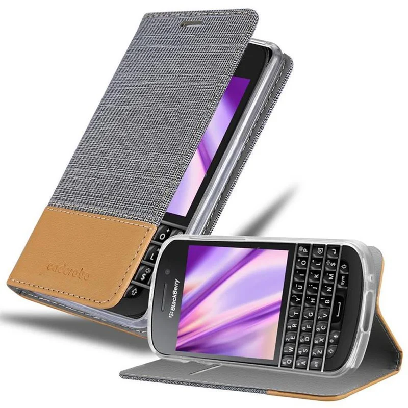 Cadorabo Hülle kompatibel mit Blackberry Q10 Schutzhülle mit Magnetverschluss, Standfunktion und Kartenfach