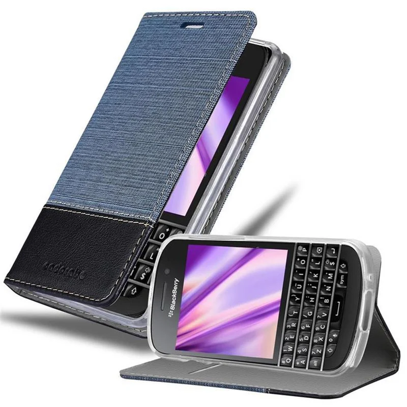 Cadorabo Hülle kompatibel mit Blackberry Q10 Schutzhülle mit Magnetverschluss, Standfunktion und Kartenfach