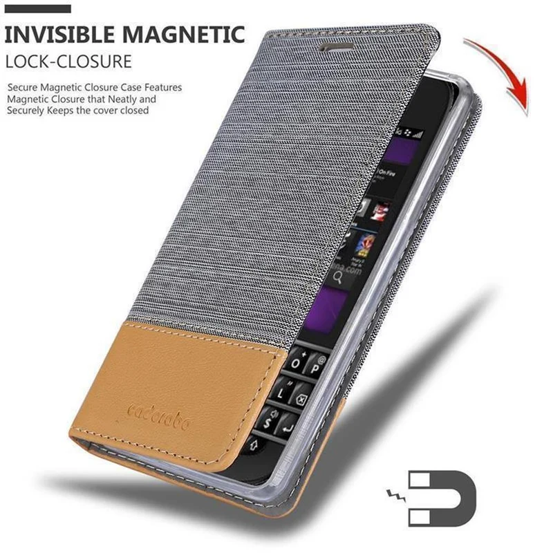 Cadorabo Hülle kompatibel mit Blackberry Q10 Schutzhülle mit Magnetverschluss, Standfunktion und Kartenfach