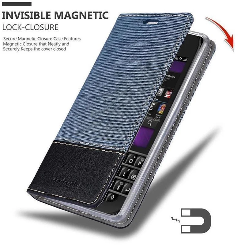 Cadorabo Hülle kompatibel mit Blackberry Q10 Schutzhülle mit Magnetverschluss, Standfunktion und Kartenfach