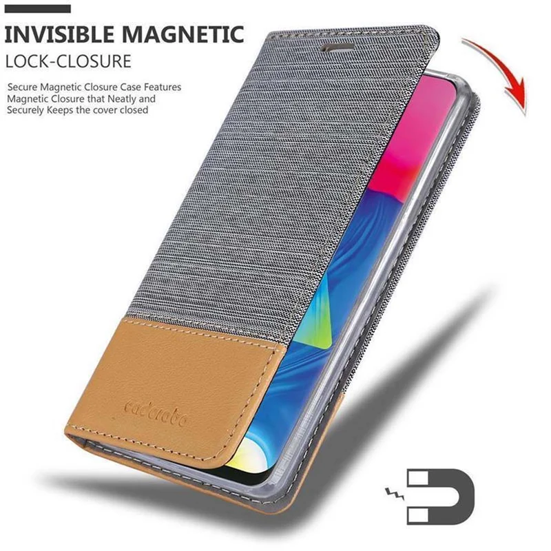 Cadorabo Hülle kompatibel mit Samsung Galaxy A10 / M10 Schutzhülle mit Magnetverschluss, Standfunktion und Kartenfach
