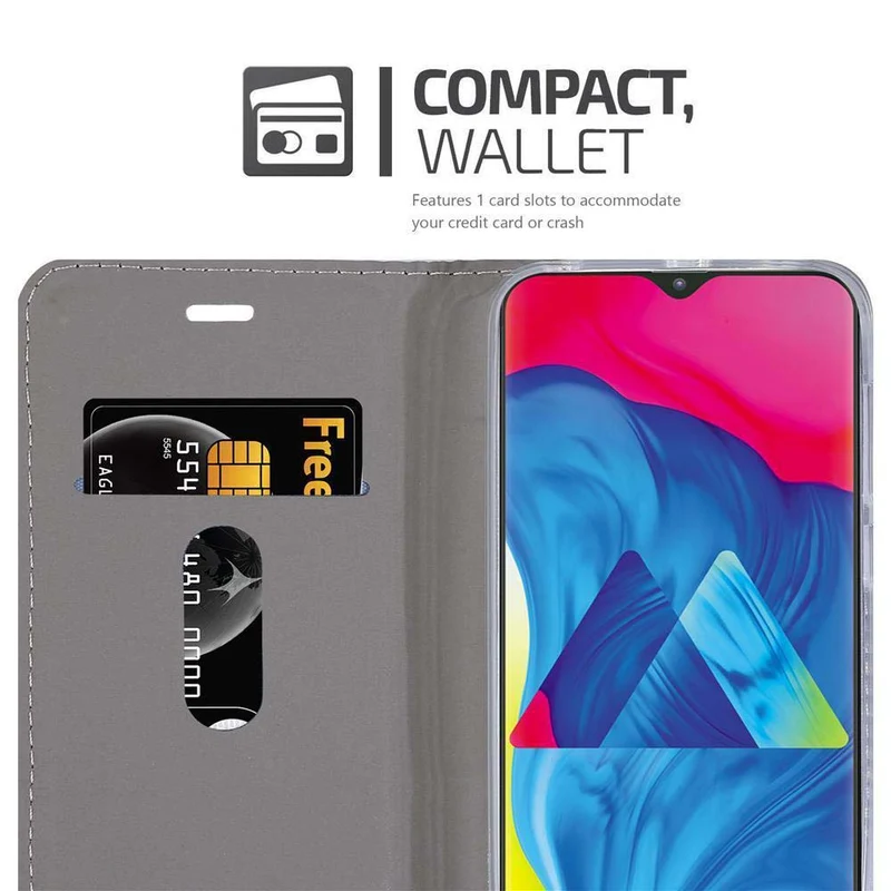 Cadorabo Hülle kompatibel mit Samsung Galaxy A10 / M10 Schutzhülle mit Magnetverschluss, Standfunktion und Kartenfach