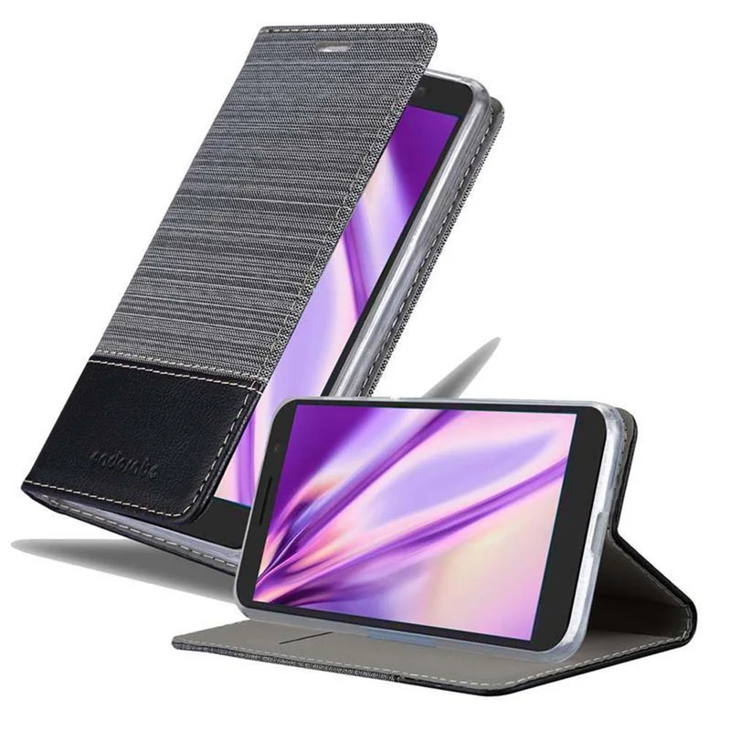 Cadorabo Hülle kompatibel mit Alcatel 3 2018 Schutzhülle mit Magnetverschluss, Standfunktion und Kartenfach