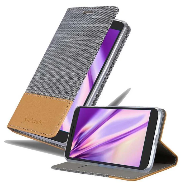 Cadorabo Hülle kompatibel mit Alcatel 3 2018 Schutzhülle mit Magnetverschluss, Standfunktion und Kartenfach