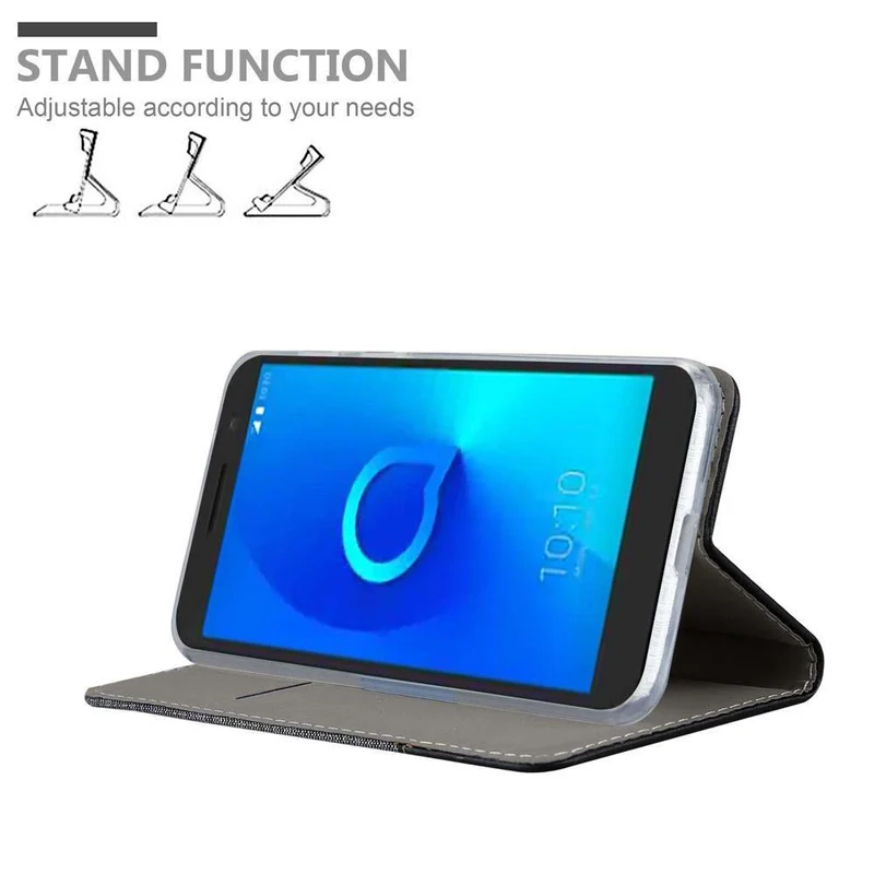 Cadorabo Hülle kompatibel mit Alcatel 3 2018 Schutzhülle mit Magnetverschluss, Standfunktion und Kartenfach