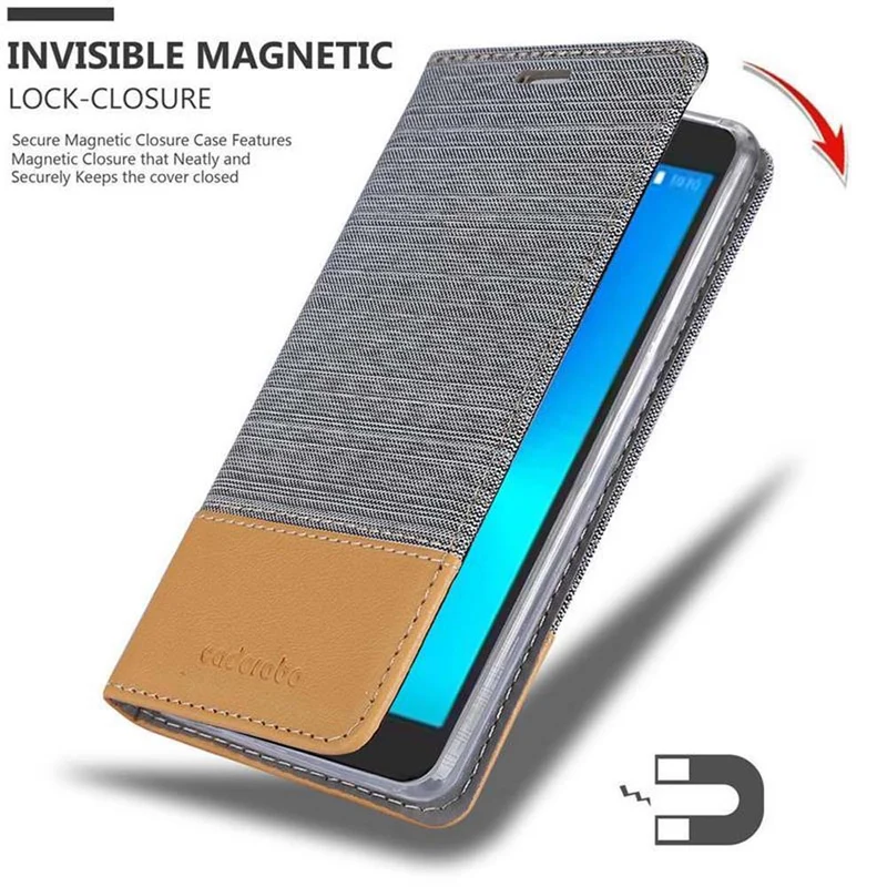 Cadorabo Hülle kompatibel mit Alcatel 3 2018 Schutzhülle mit Magnetverschluss, Standfunktion und Kartenfach