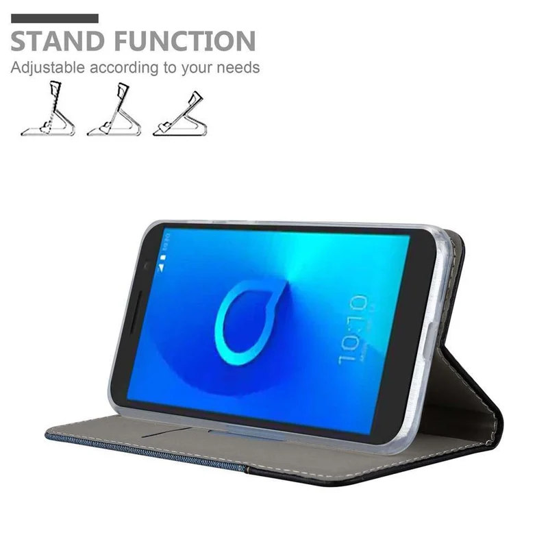 Cadorabo Hülle kompatibel mit Alcatel 3 2018 Schutzhülle mit Magnetverschluss, Standfunktion und Kartenfach