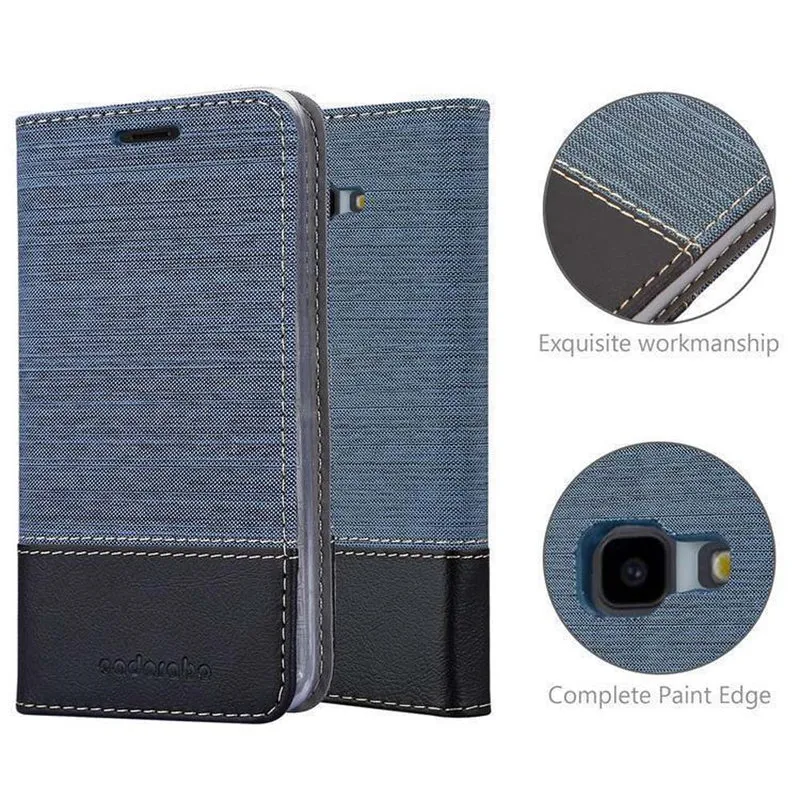 Cadorabo Hülle kompatibel mit Samsung Galaxy J4 PLUS / J4 PRIME / J4 CORE Schutzhülle mit Magnetverschluss, Standfunktion und Kartenfach