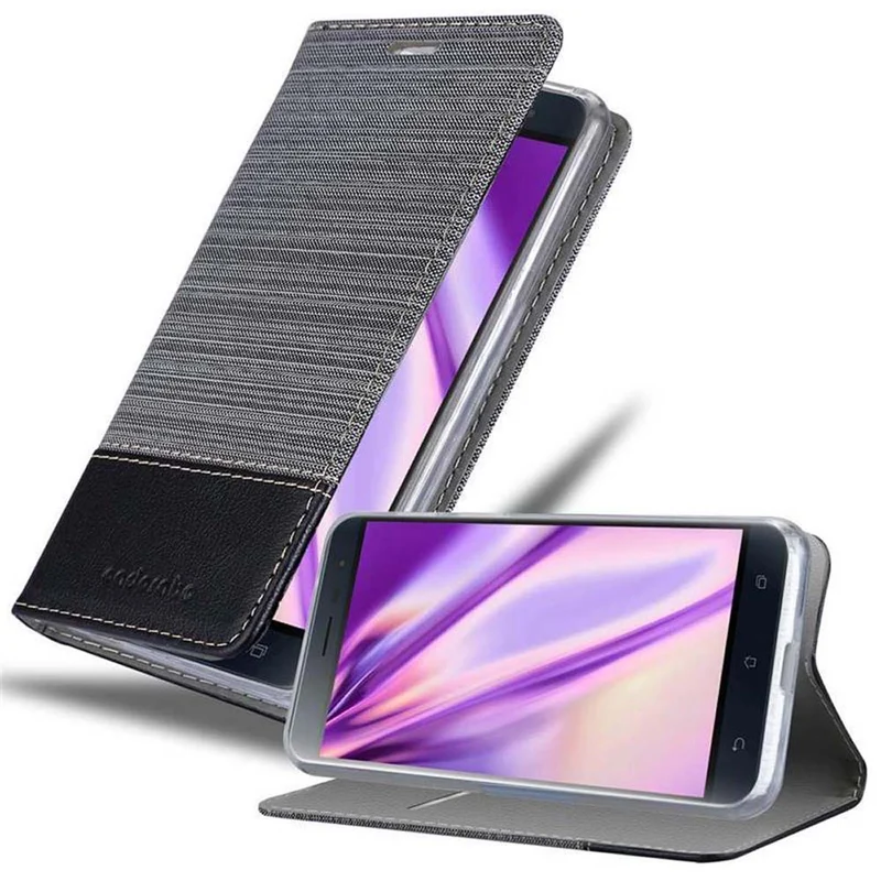 Cadorabo Hülle kompatibel mit Asus ZenFone 3 (5.2 Zoll) Schutzhülle mit Magnetverschluss, Standfunktion und Kartenfach