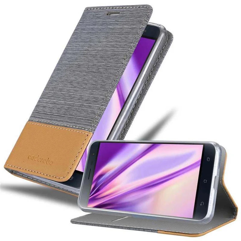 Cadorabo Hülle kompatibel mit Asus ZenFone 3 (5.2 Zoll) Schutzhülle mit Magnetverschluss, Standfunktion und Kartenfach
