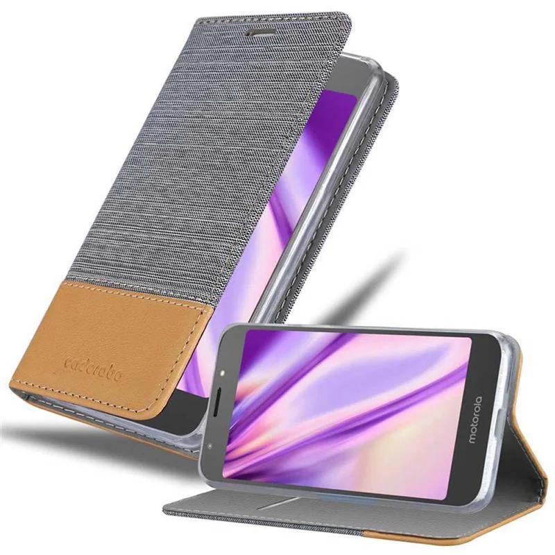 Cadorabo Hülle kompatibel mit Motorola MOTO E5 / G6 PLAY Schutzhülle mit Magnetverschluss, Standfunktion und Kartenfach