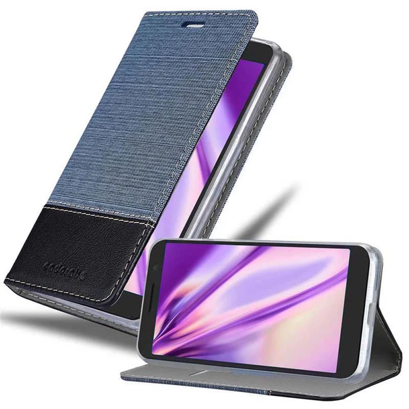 Cadorabo Hülle kompatibel mit Alcatel 1 2019 Schutzhülle mit Magnetverschluss, Standfunktion und Kartenfach