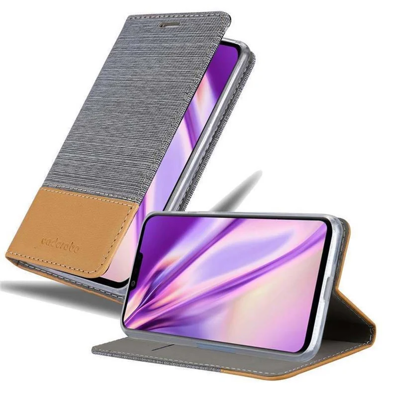 Cadorabo Hülle kompatibel mit LG G8 ThinQ Schutzhülle mit Magnetverschluss, Standfunktion und Kartenfach