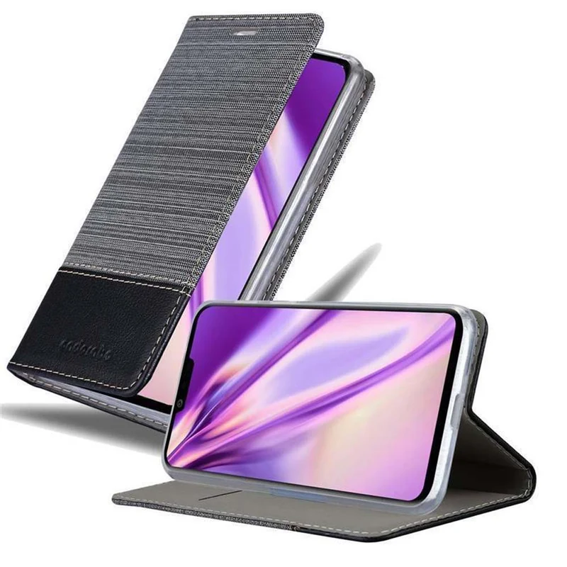 Cadorabo Hülle kompatibel mit LG G8 Schutzhülle mit Magnetverschluss, Standfunktion und Kartenfach