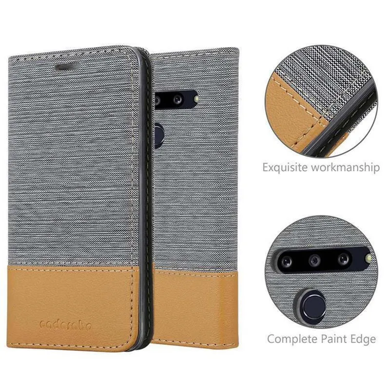 Cadorabo Hülle kompatibel mit LG G8 Schutzhülle mit Magnetverschluss, Standfunktion und Kartenfach