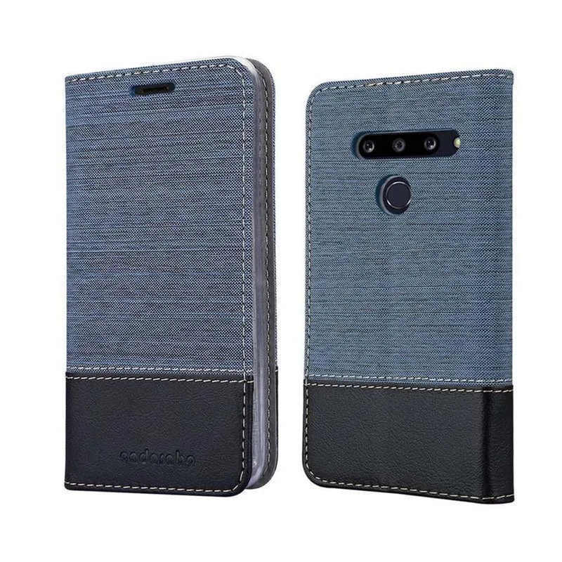 Cadorabo Hülle kompatibel mit LG G8 Schutzhülle mit Magnetverschluss, Standfunktion und Kartenfach