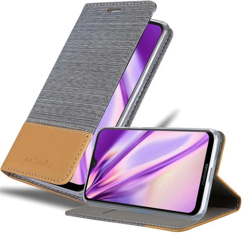 Cadorabo Hülle kompatibel mit Motorola MOTO G7 / G7 PLUS Schutzhülle mit Magnetverschluss, Standfunktion und Kartenfach