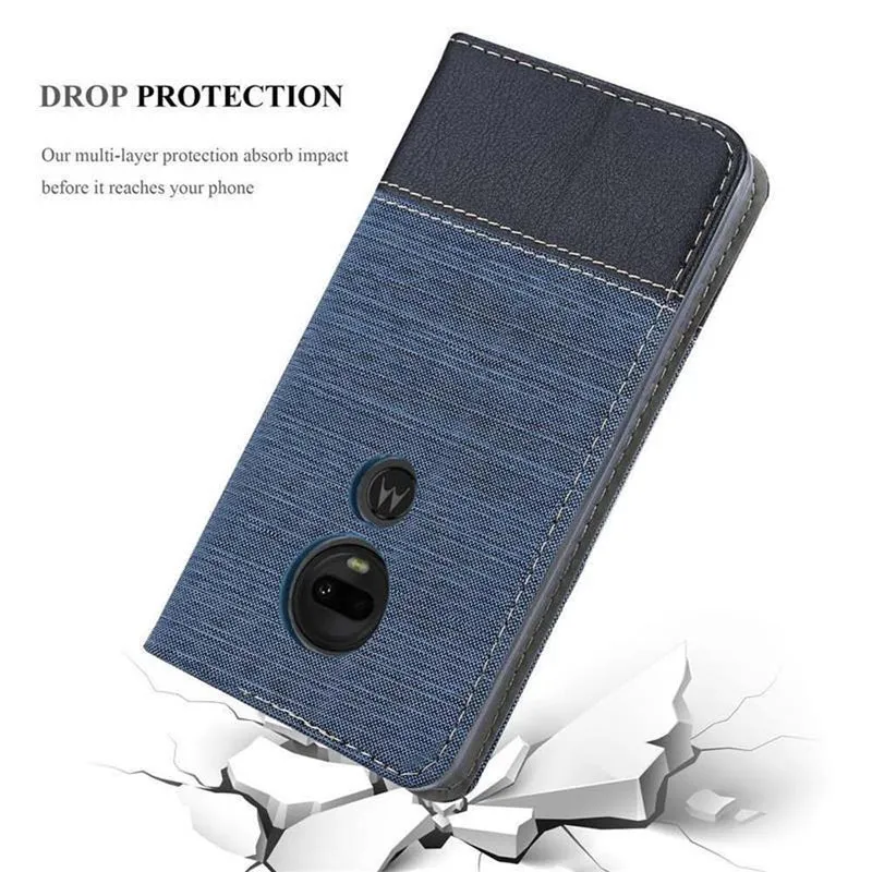 Cadorabo Hülle kompatibel mit Motorola MOTO G7 / G7 PLUS Schutzhülle mit Magnetverschluss, Standfunktion und Kartenfach
