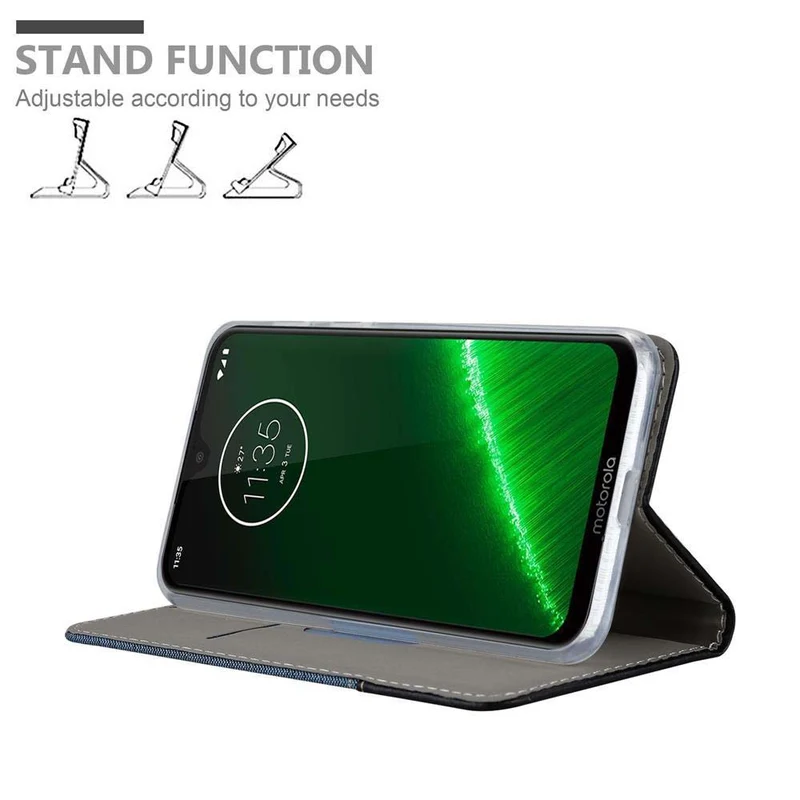 Cadorabo Hülle kompatibel mit Motorola MOTO G7 / G7 PLUS Schutzhülle mit Magnetverschluss, Standfunktion und Kartenfach
