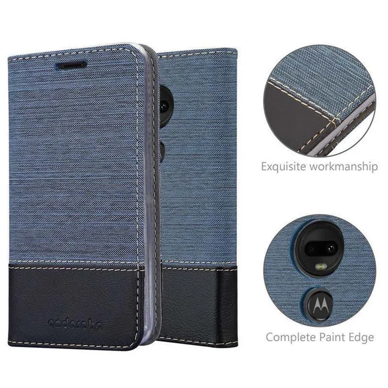 Cadorabo Hülle kompatibel mit Motorola MOTO G7 / G7 PLUS Schutzhülle mit Magnetverschluss, Standfunktion und Kartenfach