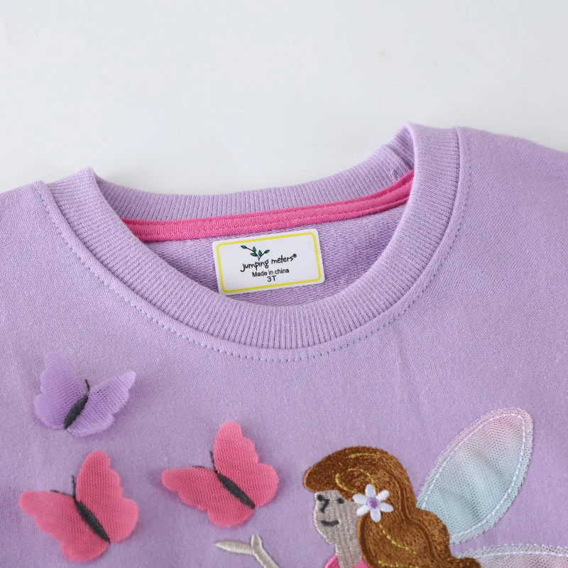 Mädchen Sweatshirt mit verzaubertem Feen- und Schmetterlingsdesign Drune