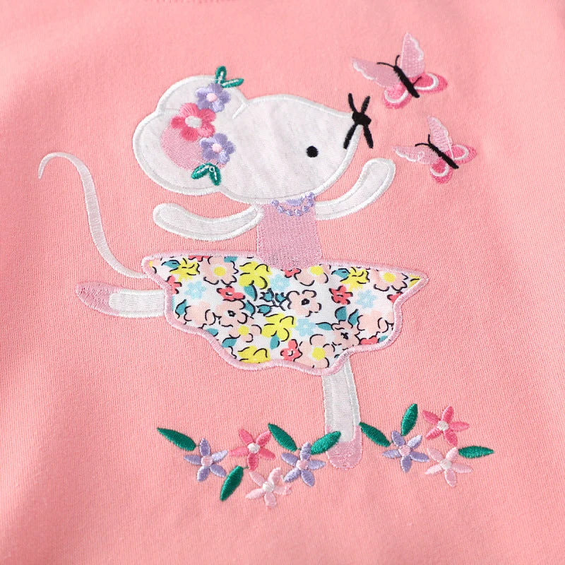 Mädchen Sweatshirt mit verspieltem Mäuse-Design Drune