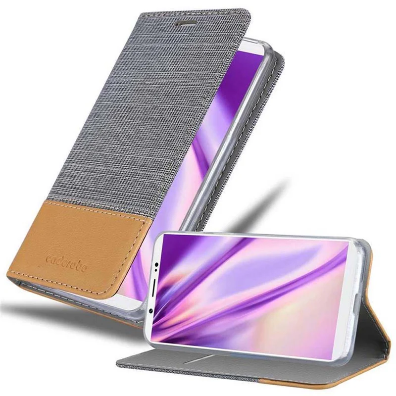 Cadorabo Hülle kompatibel mit Vivo V7 PLUS Schutzhülle mit Magnetverschluss, Standfunktion und Kartenfach